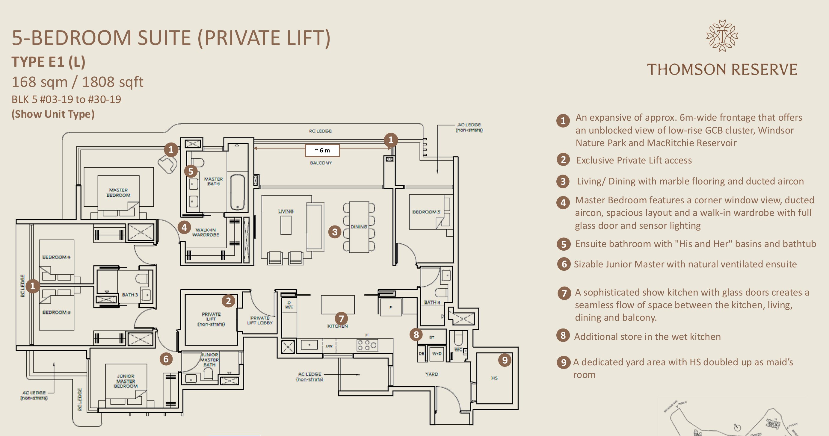 Floor plan type E1 (L)