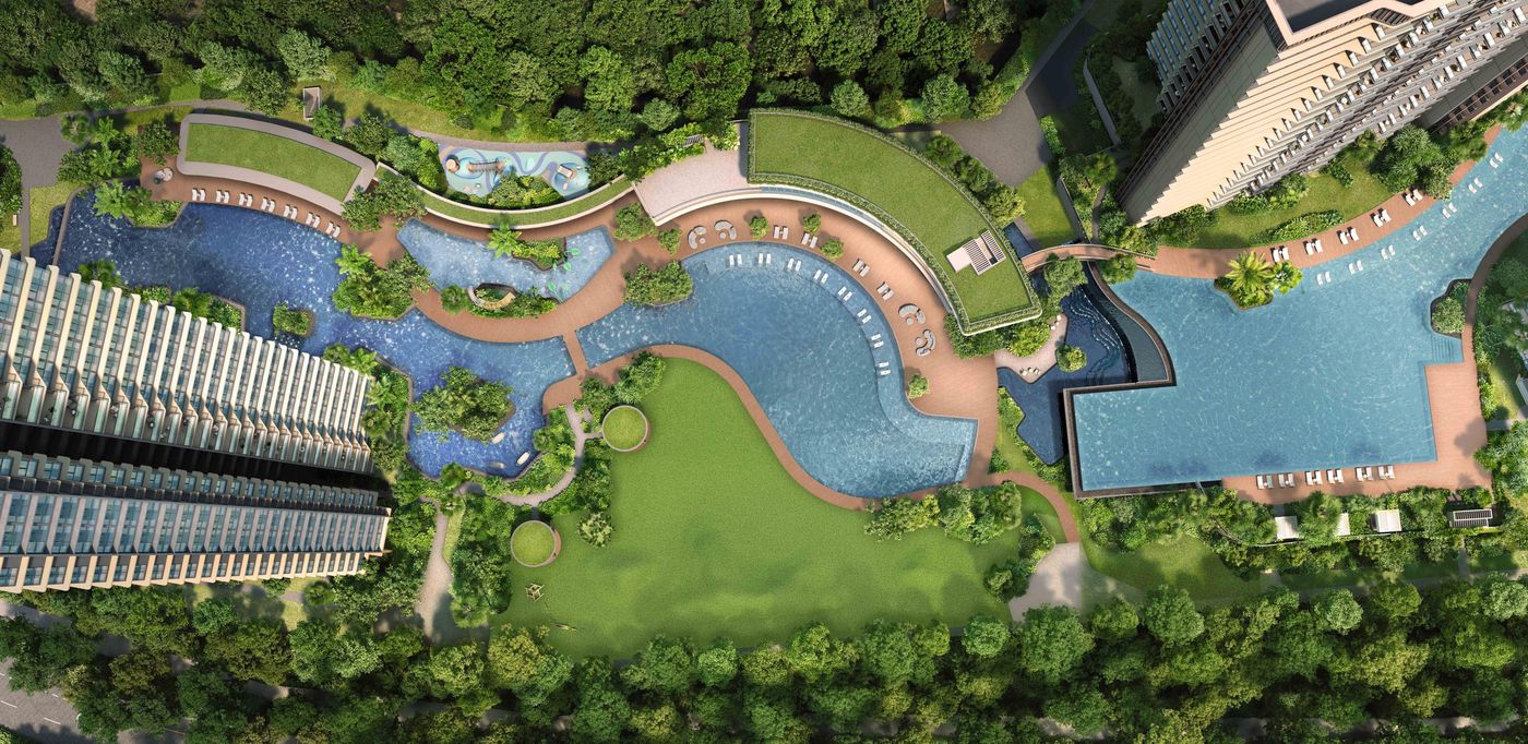 Grand Clubhouse canopy lap pool — artist's impression